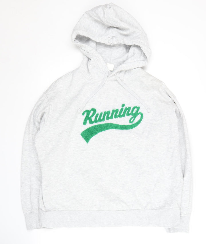Grey Hooded Running Hoodie - Unisex M