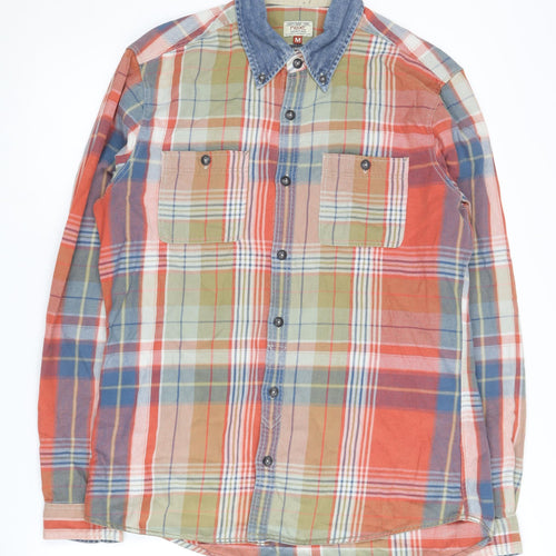 Next Men's Multicoloured Plaid Shirt, M, Long Sleeve