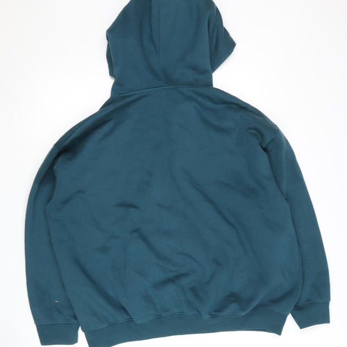 Boohoo Unisex Blue Pullover Hoodie L