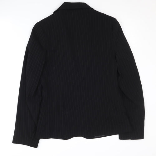 New Look Black Pinstripe Womens Blazer Size 10