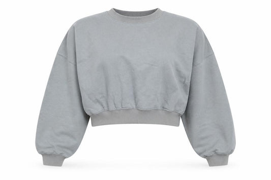 Front view of Rising Women's Grey Pullover Sweatshirt S/M