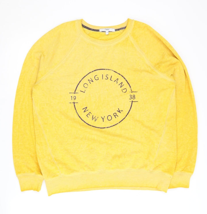 Next Women's Yellow Graphic Sweatshirt M