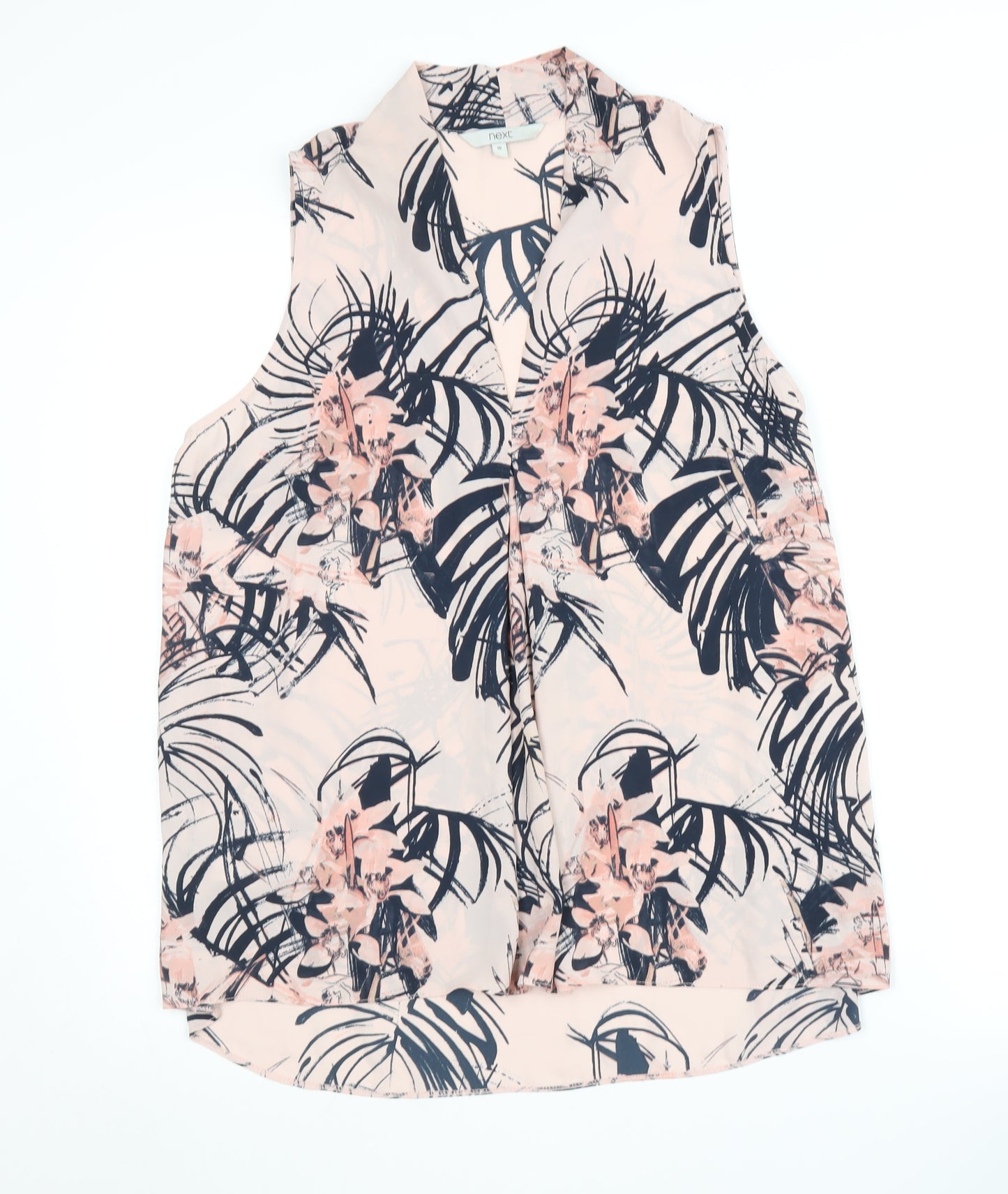 Next Women's Multicoloured Floral Sleeveless Top Size 16