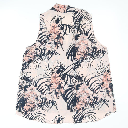 Next Women's Multicoloured Floral Sleeveless Top Size 16
