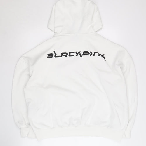 H&M Divided Women's White Pullover Hoodie M