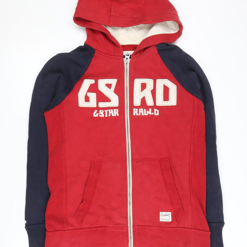G-Star Raw Men's Red Full Zip Hoodie - Size L