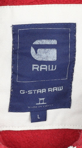 G-Star Raw Men's Red Full Zip Hoodie - Size L