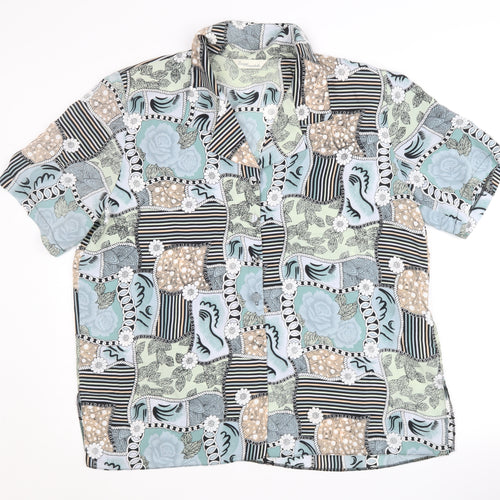 Design Essentials Women's Multicoloured Plus Button-Up