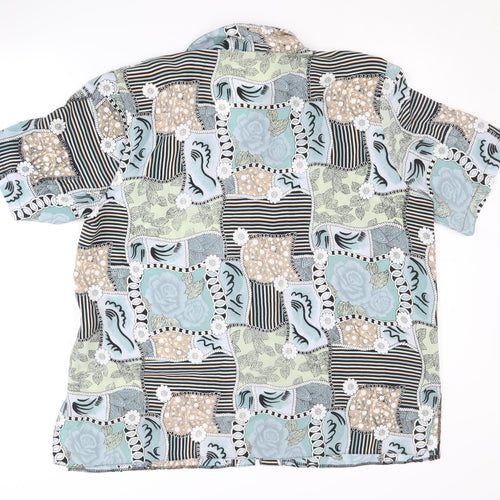 Design Essentials Women's Multicoloured Plus Button-Up