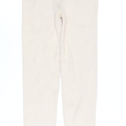 Zara Women's Beige Cotton Leggings Size 12