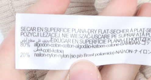 Zara Women's Beige Cotton Leggings Size 12