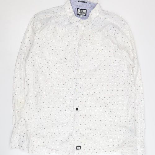 Weekend Offender Men's White Polka Dot Shirt XL