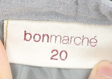 Bonmarché Women's Grey Midi Pencil Skirt Size 20