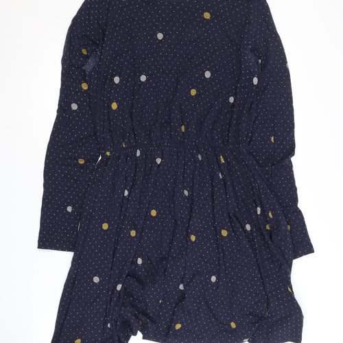 Whistles Women's Blue Polka Dot Long Sleeve Dress