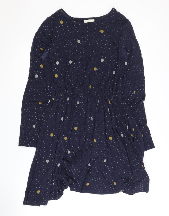 Whistles Women's Blue Polka Dot Long Sleeve Dress