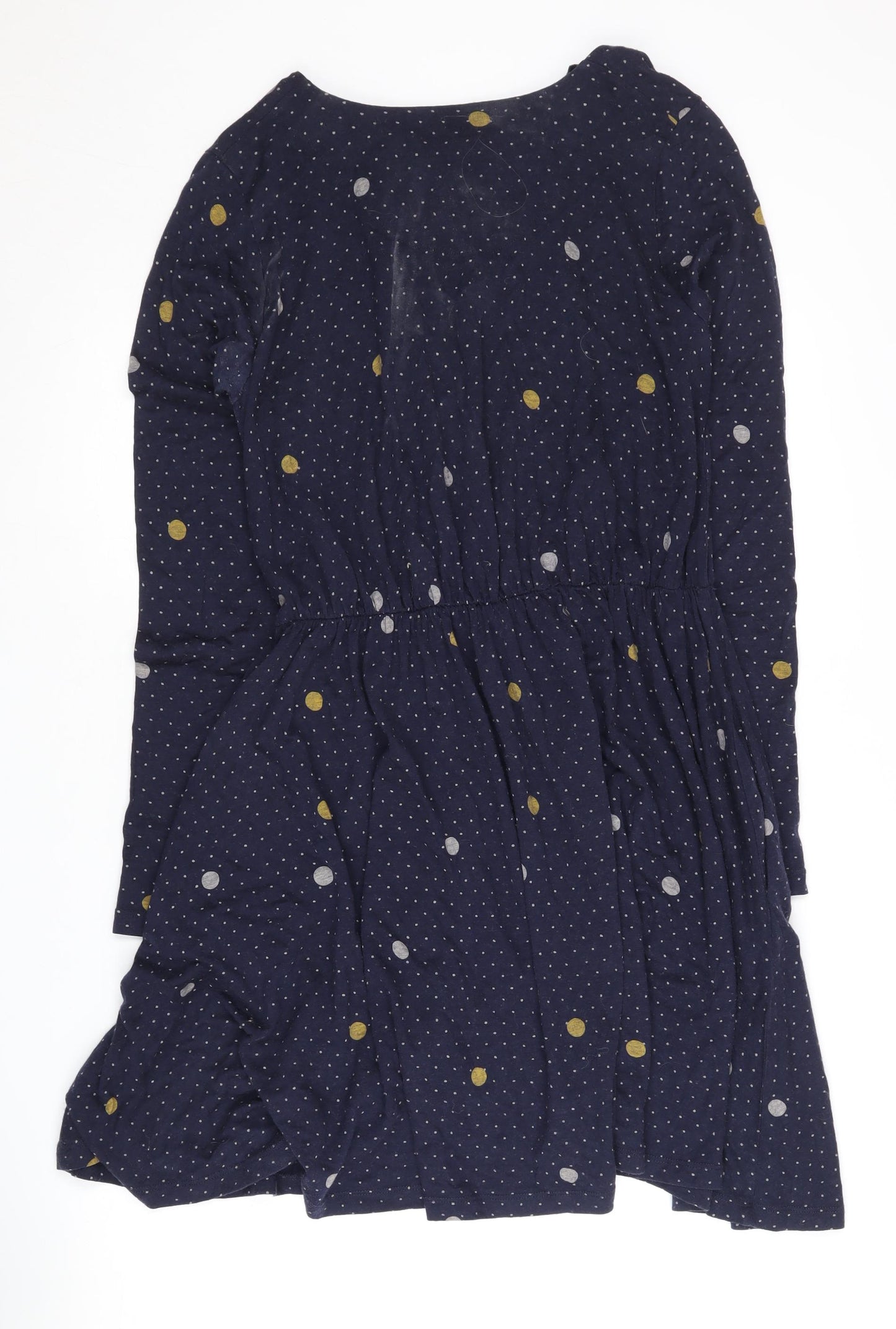 Whistles Women's Blue Polka Dot Long Sleeve Dress