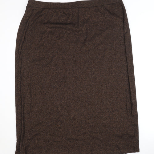 Marks and Spencer Women's Brown Pencil Skirt Size 20