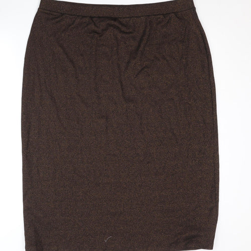 Marks and Spencer Women's Brown Pencil Skirt Size 20