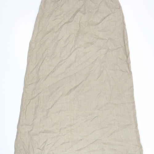 Wealth of Nations Beige Floral Embroidered Skirt, Size 12