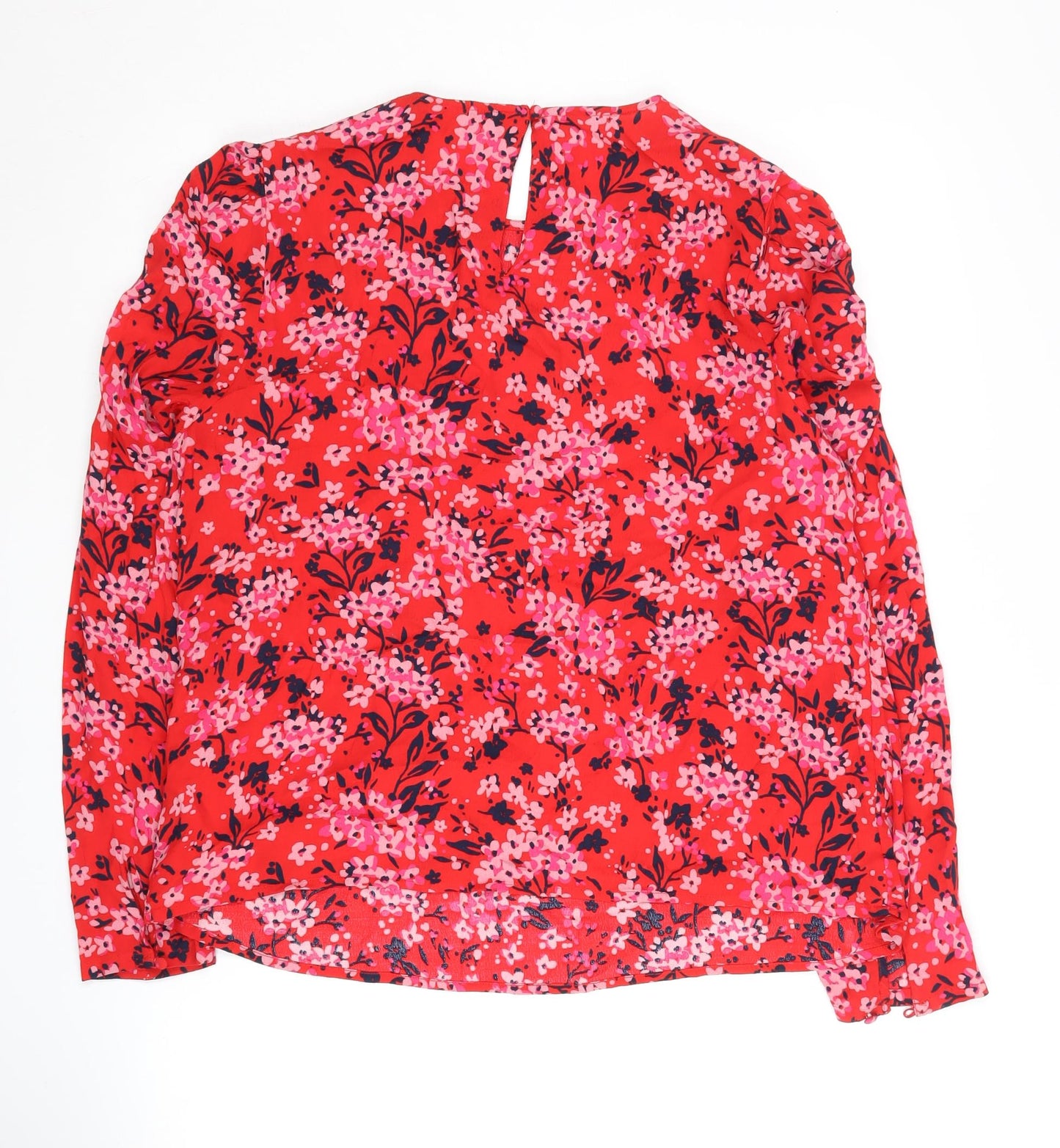 Marks and Spencer Women's Red Floral Blouse Size 14