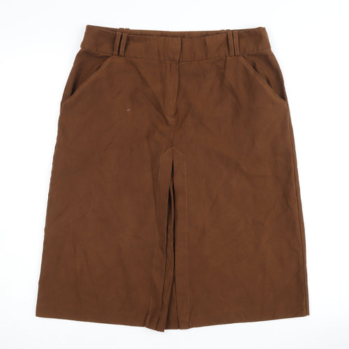 M&Co Women's Brown Skirt Size 12 with Pockets