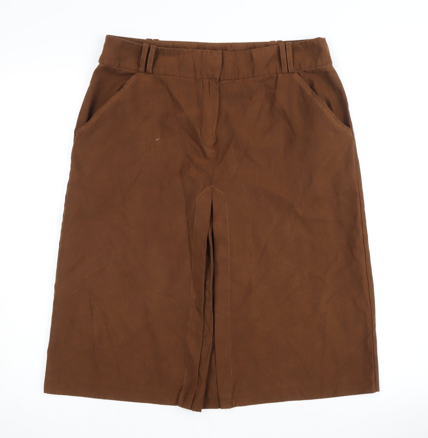 M&Co Women's Brown Skirt Size 12 with Pockets