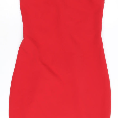 Zara Women's Red Sleeveless Dress XS