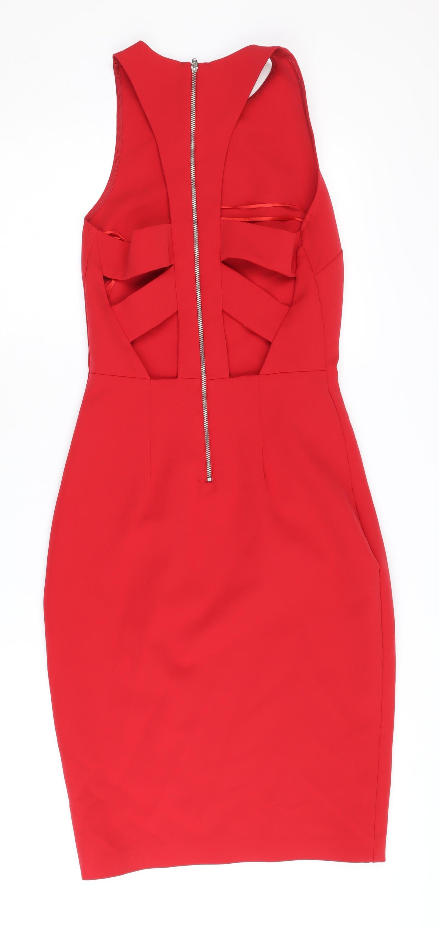 Zara Women's Red Sleeveless Dress XS