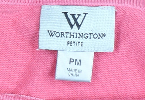 Worthington Women's Pink Petite Pullover Jumper