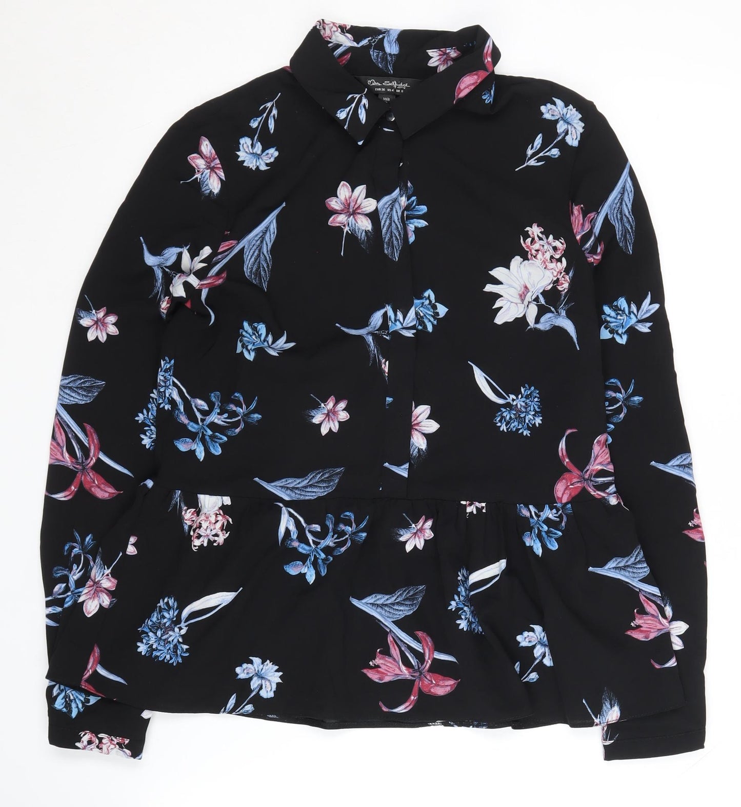 Miss Selfridge Women's Floral Button-Up Shirt, UK 8