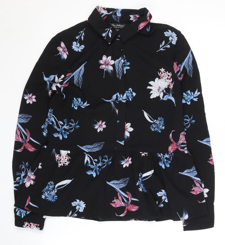 Miss Selfridge Women's Floral Button-Up Shirt, UK 8