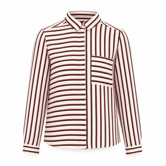 Front view of New Look Women's Multicoloured Striped Button-Up Shirt