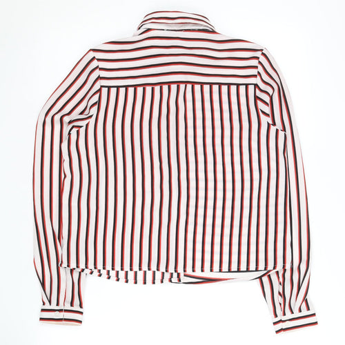 New Look Women's Multicoloured Striped Button-Up Shirt