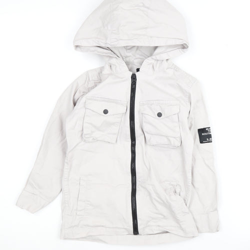 River Island Boys White Hooded Jacket 5-6 Years
