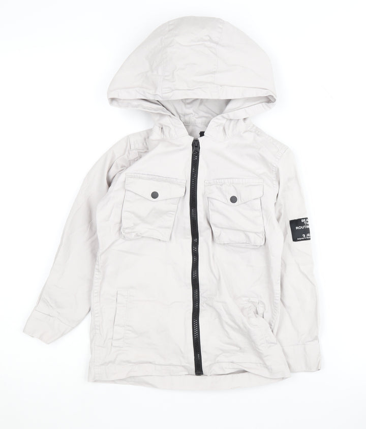 River Island Boys White Hooded Jacket 5-6 Years