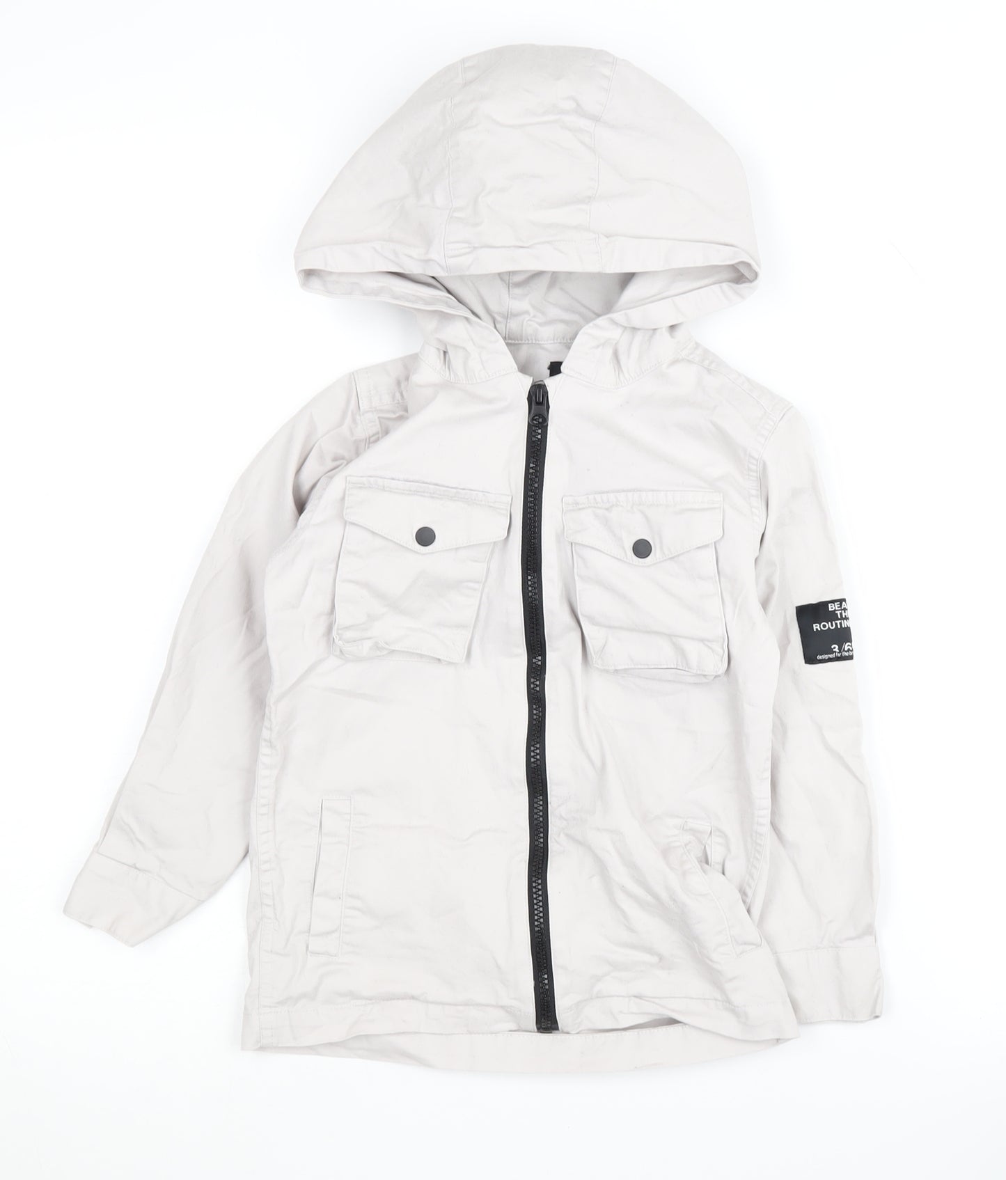 River Island Boys White Hooded Jacket 5-6 Years