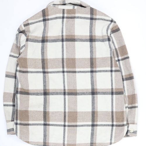 New Look Girls Check Beige Shirt Jacket Size 12-13