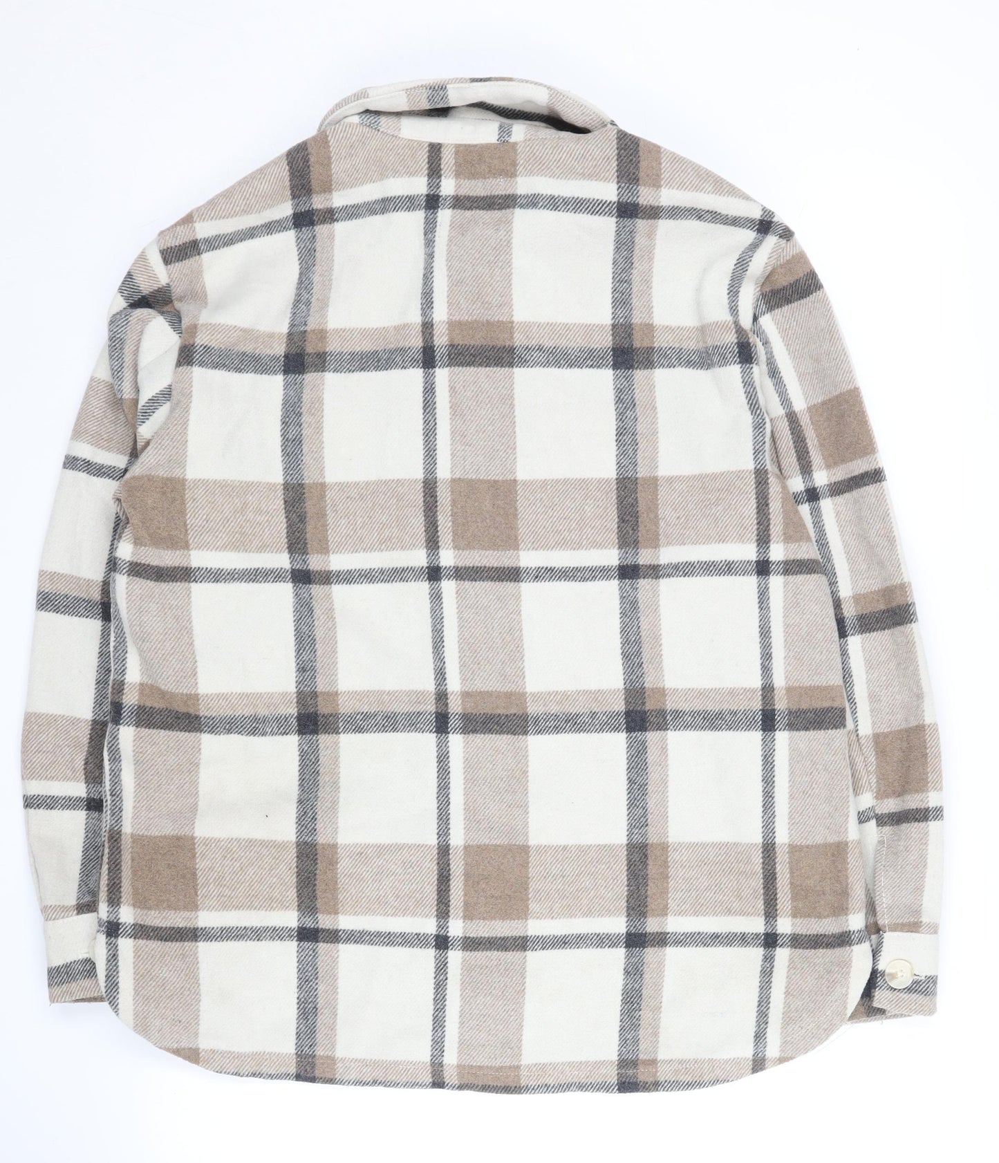 New Look Girls Check Beige Shirt Jacket Size 12-13