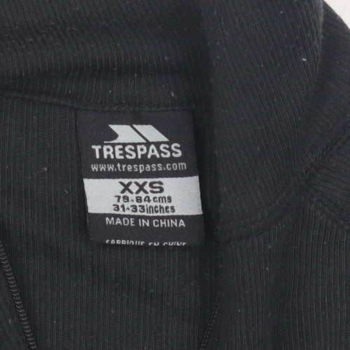 Trespass Women's Black 1/4 Zip Long Sleeve Top 2XS
