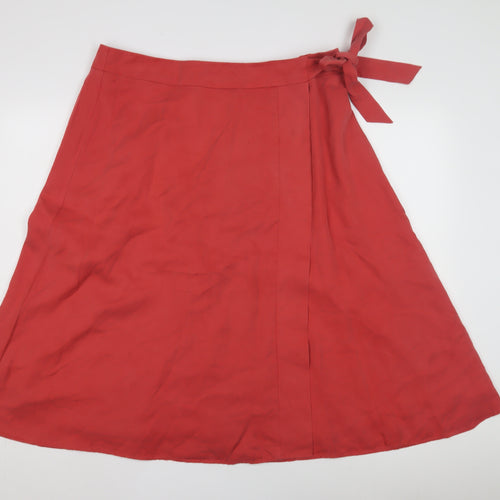 Eastex Women's Red A-Line Skirt Size 16 with Bow Accent