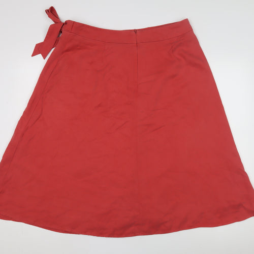 Eastex Women's Red A-Line Skirt Size 16 with Bow Accent