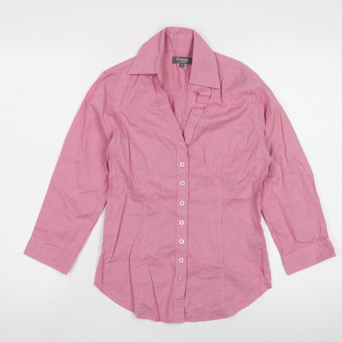 TM Lewin Women's Pink Button-Up Shirt Size 6