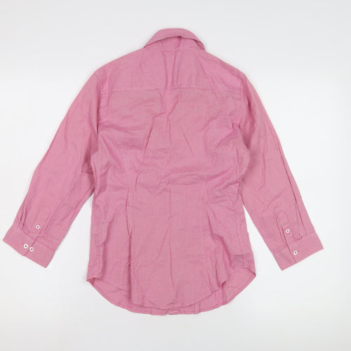 TM Lewin Women's Pink Button-Up Shirt Size 6
