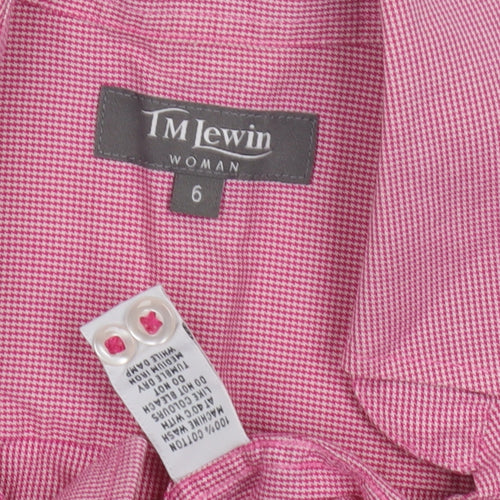 TM Lewin Women's Pink Button-Up Shirt Size 6