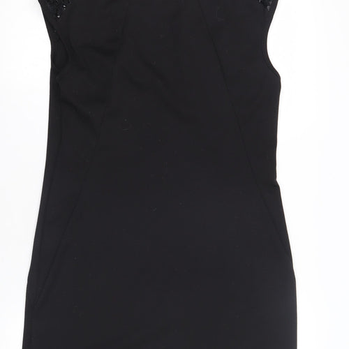 Wallis Women's Black Sheath Dress Size 14 Party Wear