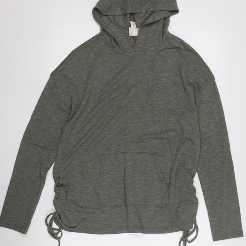 Mossimo Women's Grey Hoodie - Size M, Casual Relaxed Fit