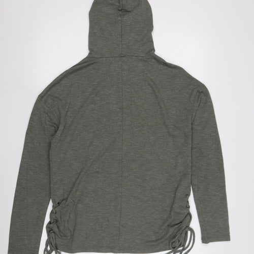 Mossimo Women's Grey Hoodie - Size M, Casual Relaxed Fit