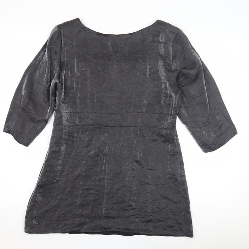 Principles Women's Grey Tunic, Size 14 Petite, Square Neck