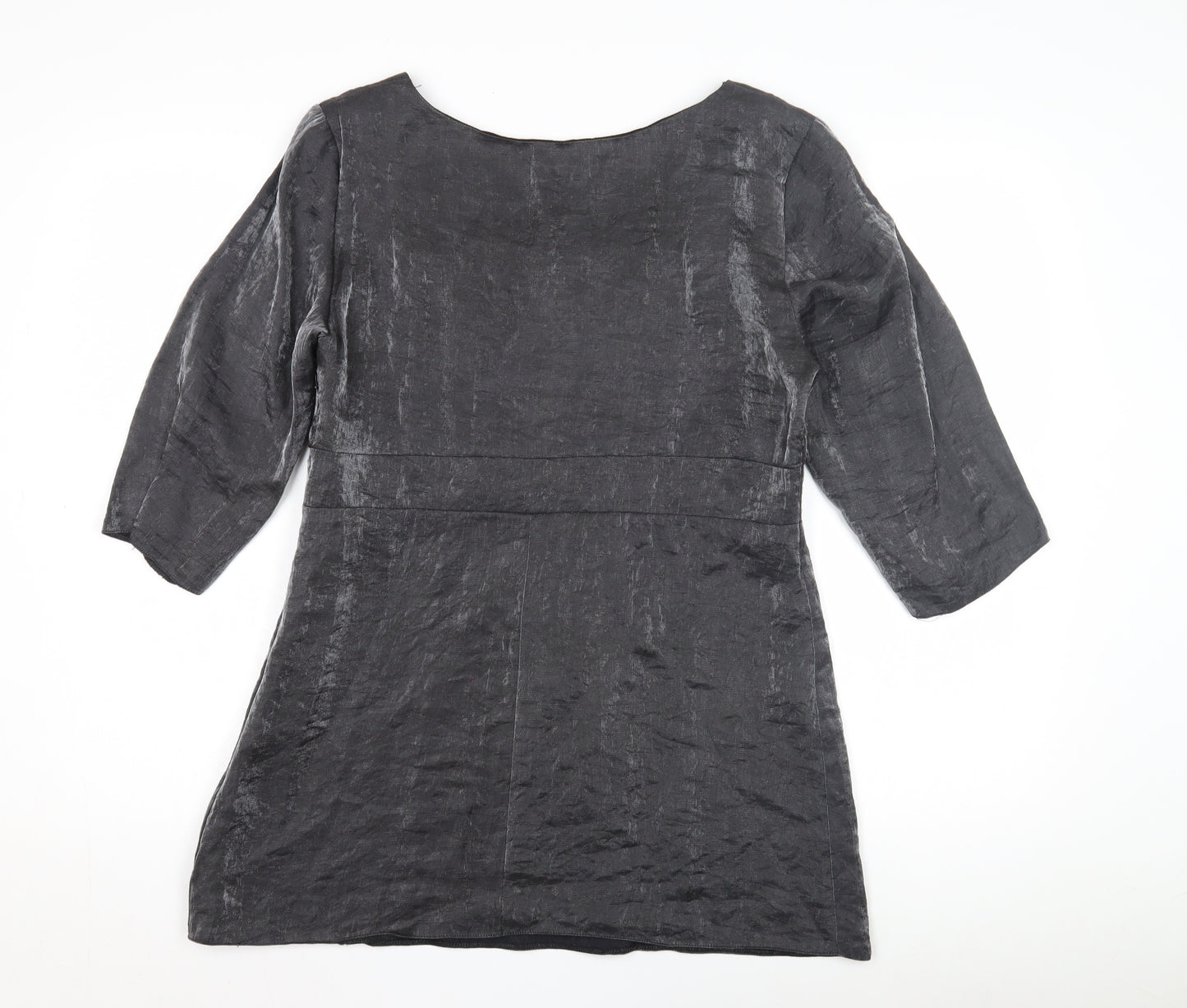 Principles Women's Grey Tunic, Size 14 Petite, Square Neck
