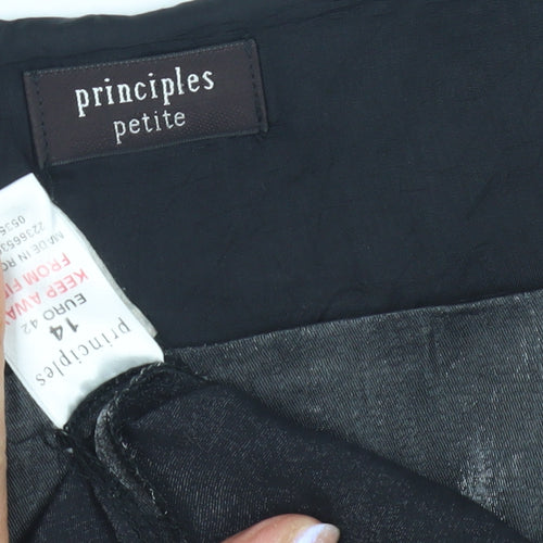 Principles Women's Grey Tunic, Size 14 Petite, Square Neck